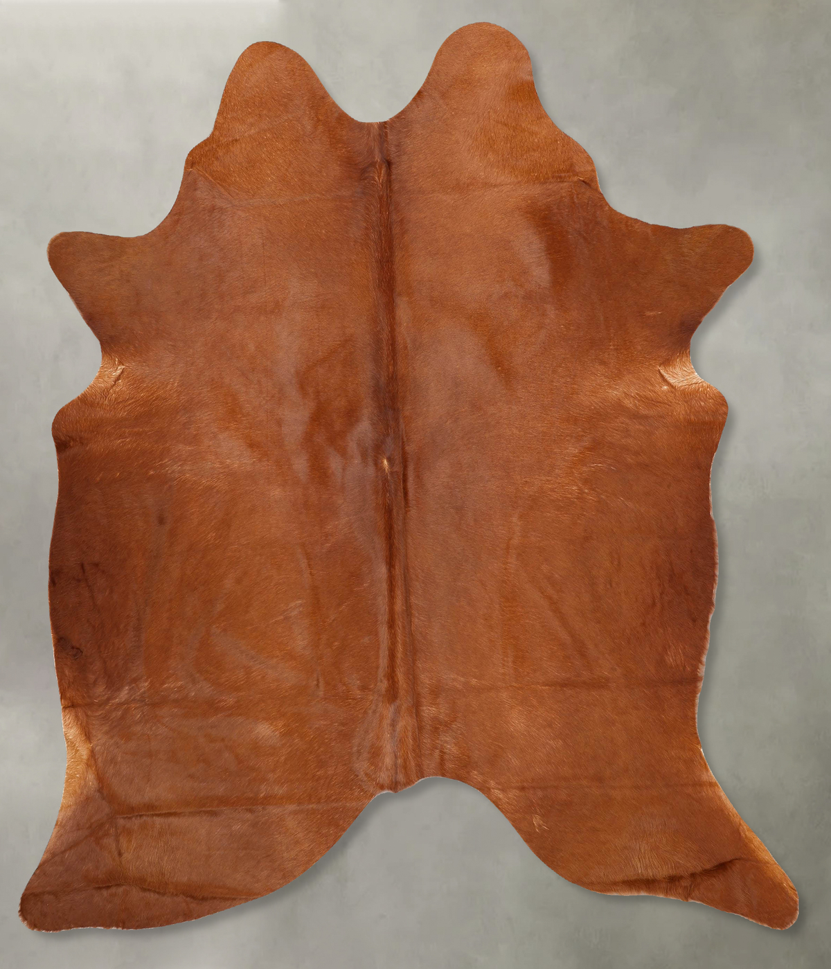 Solid Brown Cowhide Rug #B30743