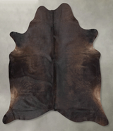 Chocolate X-Large Brazilian Cowhide Rug 6'10"H x 6'6"W #B30745 by Hudson Hides