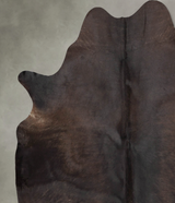 Chocolate X-Large Brazilian Cowhide Rug 6'10"H x 6'6"W #B30745 by Hudson Hides