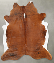 Medium Brindle XX-Large Brazilian Cowhide Rug 7'7"H x 6'11"W #B30750 by Hudson Hides