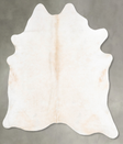 Ivory with Beige XX-Large Brazilian Cowhide Rug 7'10"H x 6'8"W #B30752 by Hudson Hides