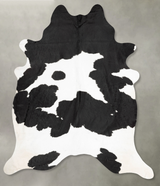 Black and White XX-Large Brazilian Cowhide Rug 8'8"H x 6'9"W #B30754 by Hudson Hides