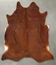 Solid Brown XX-Large Brazilian Cowhide Rug 8'0"H x 6'9"W #B30755 by Hudson Hides