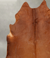 Solid Brown XX-Large Brazilian Cowhide Rug 7'8"H x 6'9"W #B30756 by Hudson Hides