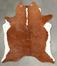 Brown and White Regular XX-Large Brazilian Cowhide Rug 7'9"H x 6'7"W #B30757 by Hudson Hides