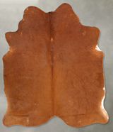 Solid Brown Large Brazilian Cowhide Rug 6'5"H x 5'7"W #B30760 by Hudson Hides