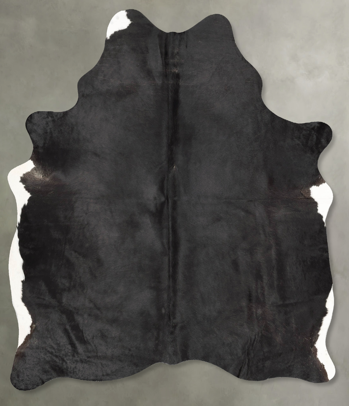 Solid Black Cowhide Rug #B30762