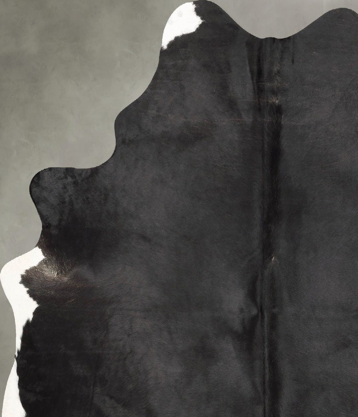 Solid Black Large Brazilian Cowhide Rug 7'3"H x 5'5"W #B30762 by Hudson Hides