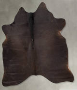 Chocolate Large Brazilian Cowhide Rug 6'4"H x 5'5"W #B30764 by Hudson Hides