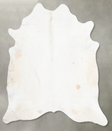 Ivory with Beige XX-Large Brazilian Cowhide Rug 7'7"H x 7'1"W #B30769 by Hudson Hides