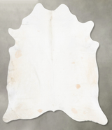 Ivory with Beige XX-Large Brazilian Cowhide Rug 7'7"H x 7'1"W #B30769 by Hudson Hides