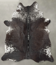 Salt and Pepper Black X-Large Brazilian Cowhide Rug 8'1"H x 5'10"W #B30770 by Hudson Hides