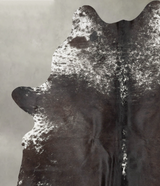 Salt and Pepper Black X-Large Brazilian Cowhide Rug 8'1"H x 5'10"W #B30770 by Hudson Hides