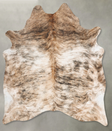 Light Brindle XX-Large Brazilian Cowhide Rug 7'7"H x 6'8"W #B30779 by Hudson Hides