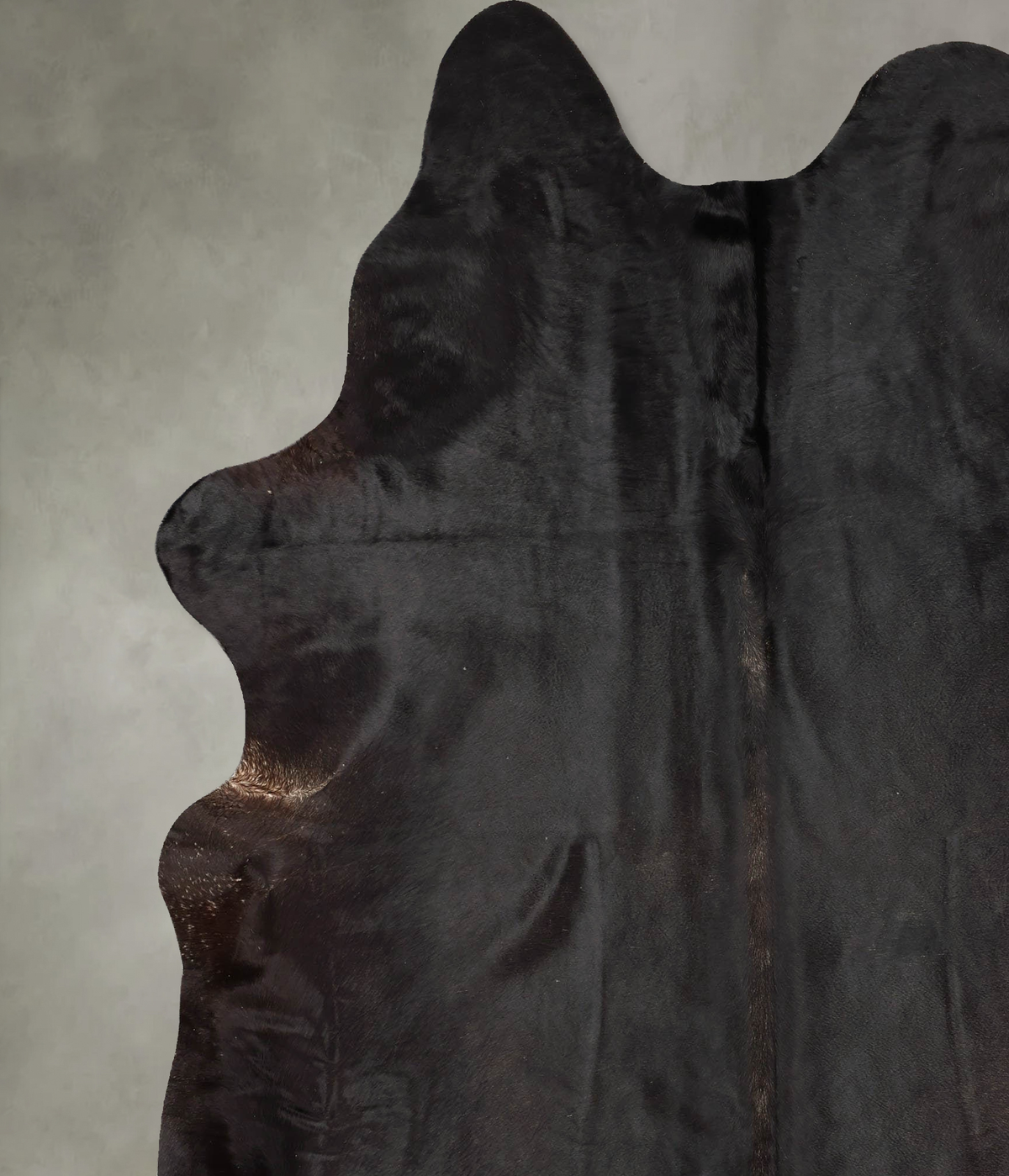 Solid Black XX-Large Brazilian Cowhide Rug 8'4"H x 6'9"W #B30781 by Hudson Hides