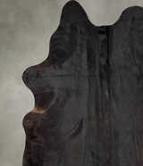 Solid Black XX-Large Brazilian Cowhide Rug 8'4"H x 6'9"W #B30781 by Hudson Hides