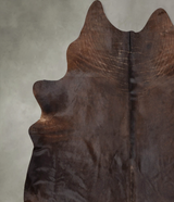 Chocolate XX-Large Brazilian Cowhide Rug 8'3"H x 7'3"W #B30782 by Hudson Hides
