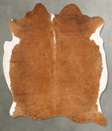 Brown and White Regular X-Large Brazilian Cowhide Rug 6'8"H x 6'1"W #B30783 by Hudson Hides