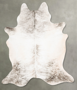 Grey Brindle XX-Large Brazilian Cowhide Rug 8'4"H x 7'0"W #B30788 by Hudson Hides