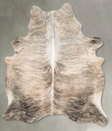 Light Brindle X-Large Brazilian Cowhide Rug 7'4"H x 5'9"W #B30792 by Hudson Hides