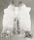 Grey Brindle Large Brazilian Cowhide Rug 5'9"H x 5'3"W #B30794 by Hudson Hides