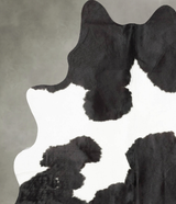 Black and White Medium Brazilian Cowhide Rug 5'9"H x 5'1"W #B30799 by Hudson Hides