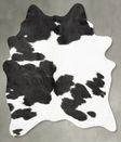 Black and White Medium Brazilian Cowhide Rug 6'0"H x 4'7"W #B30802 by Hudson Hides