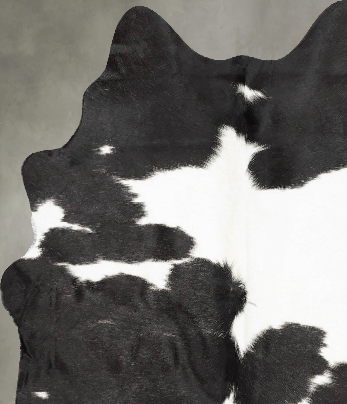 Black and White Medium Brazilian Cowhide Rug 6'0"H x 4'7"W #B30802 by Hudson Hides