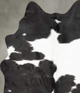 Black and White Medium Brazilian Cowhide Rug 6'0"H x 4'7"W #B30802 by Hudson Hides
