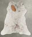 Salt and Pepper Brown Medium Brazilian Cowhide Rug 3'9"H x 3'1"W #B30803 by Hudson Hides