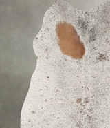 Salt and Pepper Brown Medium Brazilian Cowhide Rug 3'9"H x 3'1"W #B30803 by Hudson Hides