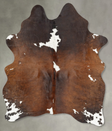 Chocolate and White Medium Brazilian Cowhide Rug 6'0"H x 4'3"W #B30805 by Hudson Hides