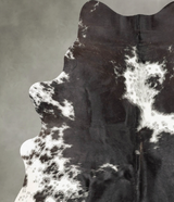 Salt and Pepper Black Medium Brazilian Cowhide Rug 6'3"H x 4'6"W #B30807 by Hudson Hides