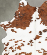 Tricolor Medium Brazilian Cowhide Rug 6'4"H x 4'4"W #B30815 by Hudson Hides