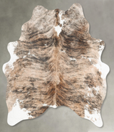 Tricolor Medium Brazilian Cowhide Rug 5'6"H x 5'2"W #B30818 by Hudson Hides