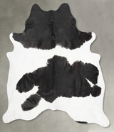 Black and White XX-Large Brazilian Cowhide Rug 8'0"H x 6'6"W #B30819 by Hudson Hides