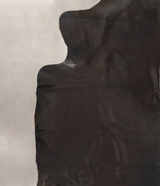 Solid Black XX-Large Brazilian Cowhide Rug 7'4"H x 7'0"W #B3082 by Hudson Hides