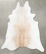 Grey with Beige XX-Large Brazilian Cowhide Rug 8'2"H x 7'3"W #B30820 by Hudson Hides