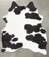 Black and White Medium Brazilian Cowhide Rug 5'5"H x 4'2"W #B30824 by Hudson Hides