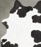 Black and White Medium Brazilian Cowhide Rug 5'5"H x 4'2"W #B30824 by Hudson Hides