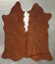 Brown and White Regular Medium Brazilian Cowhide Rug 3'10"H x 3'10"W #B30825 by Hudson Hides