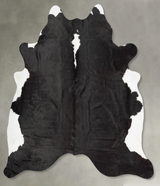 Black and White XX-Large Brazilian Cowhide Rug 7'7"H x 6'8"W #B30829 by Hudson Hides