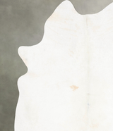 Ivory with Beige X-Large Brazilian Cowhide Rug 7'2"H x 6'6"W #B30830 by Hudson Hides
