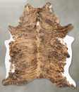 Medium Brindle X-Large Brazilian Cowhide Rug 7'4"H x 6'2"W #B30831 by Hudson Hides
