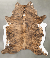Medium Brindle X-Large Brazilian Cowhide Rug 7'4"H x 6'2"W #B30831 by Hudson Hides