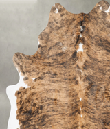 Medium Brindle X-Large Brazilian Cowhide Rug 7'4"H x 6'2"W #B30831 by Hudson Hides