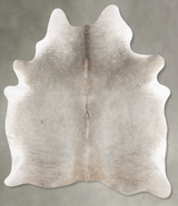 Grey with Beige X-Large Brazilian Cowhide Rug 7'3"H x 5'11"W #B30833 by Hudson Hides