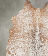 Salt and Pepper Brown Medium Brazilian Cowhide Rug 5'3"H x 5'0"W #B30834 by Hudson Hides