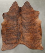 Medium Brindle Medium Brazilian Cowhide Rug 5'4"H x 5'1"W #B30835 by Hudson Hides