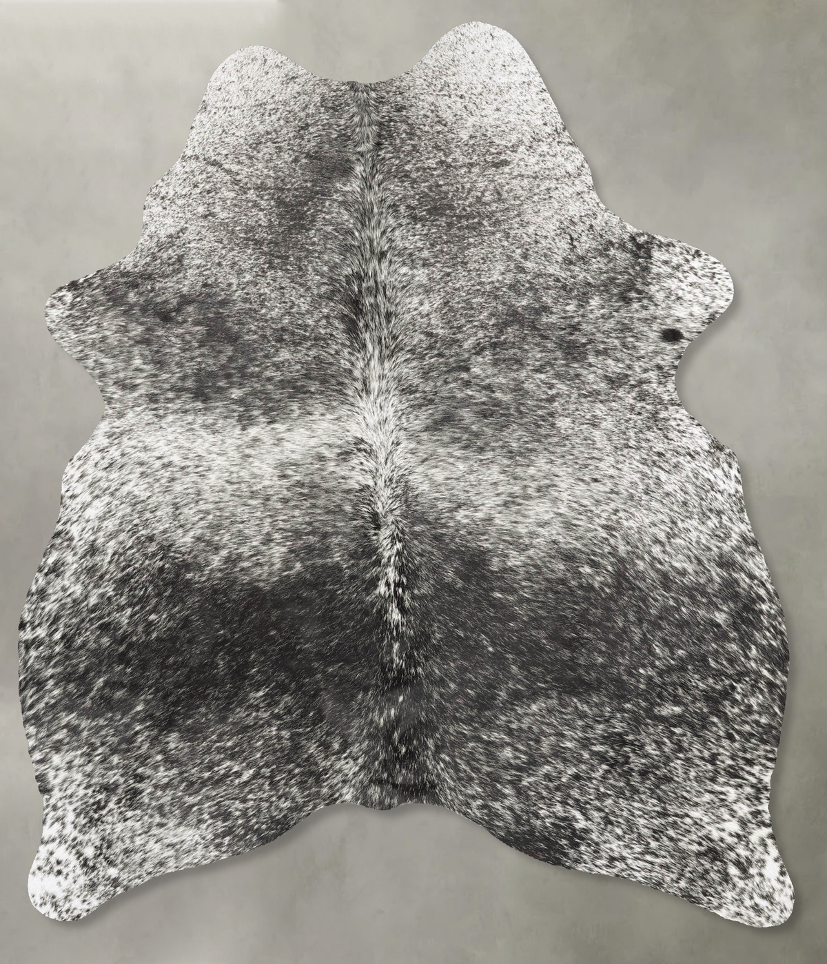 Salt and Pepper Black Cowhide Rug #B30836